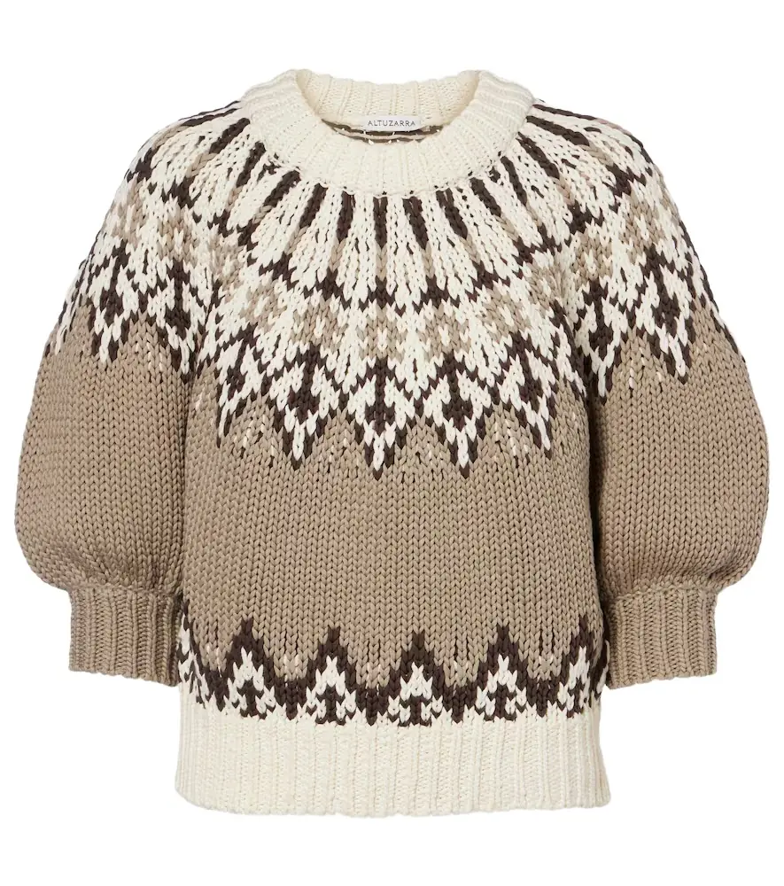 Altuzarra Marty Fair Isle cotton sweater