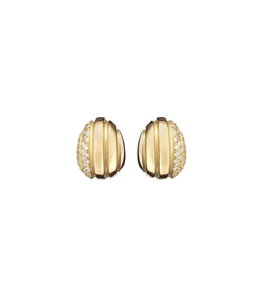 Pamela Zamore Eos 18kt gold earrings with diamonds