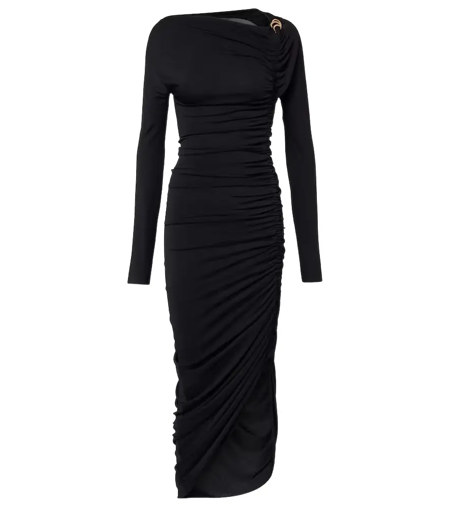 Ferragamo Ruched jersey midi dress