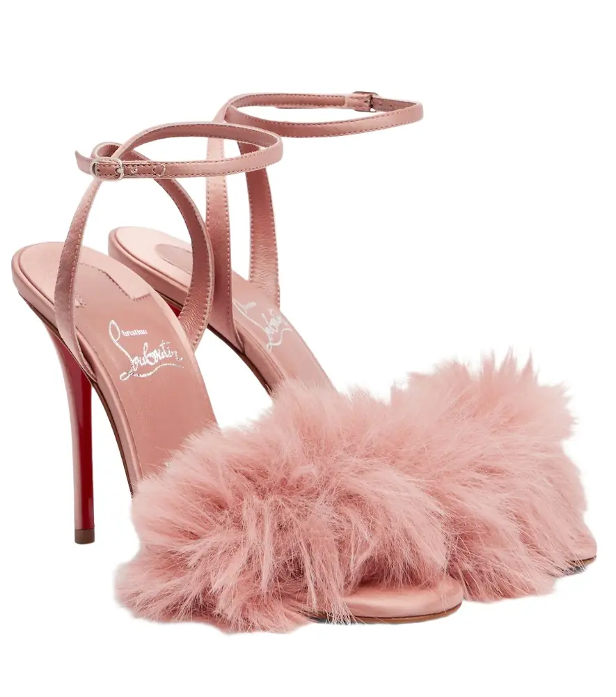 Christian Louboutin Patchoulina 100 crêpe satin sandals