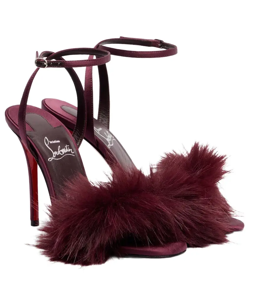 Christian Louboutin Patchoulina 100 crêpe satin sandals