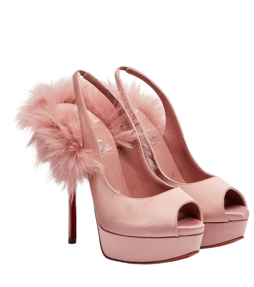 Christian Louboutin Marianne 160 crêpe satin peep-toe pumps