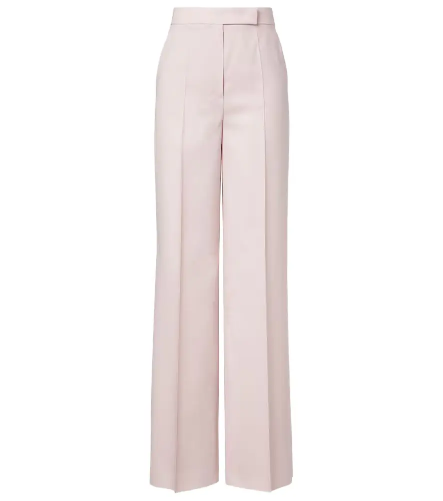 Max Mara Girone wool, mohair, and silk wide-leg pants
