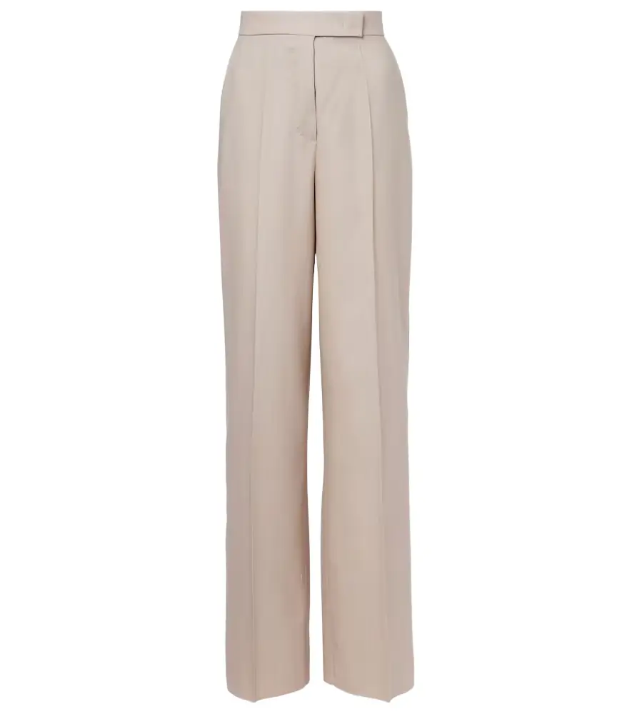 Max Mara Wool, mohair, and silk wide-leg pants