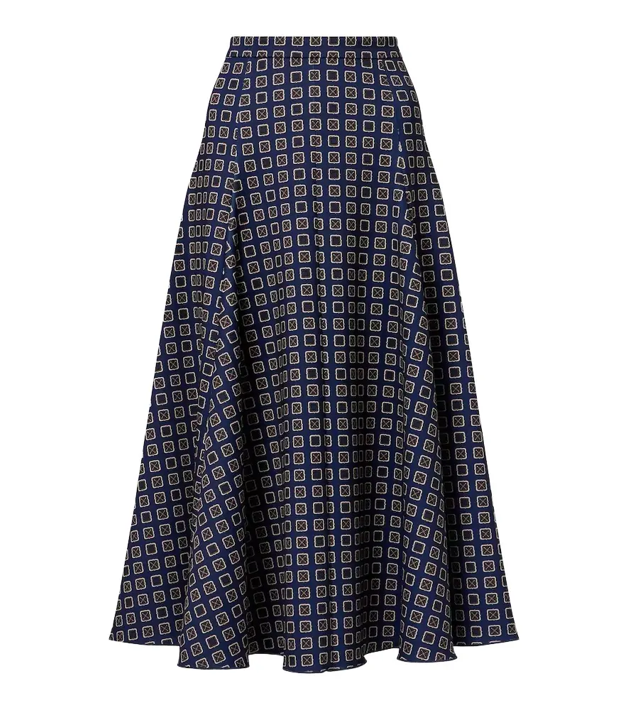 Max Mara Benda printed jersey midi skirt
