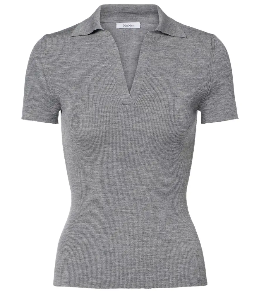 Max Mara Albero virgin wool polo shirt