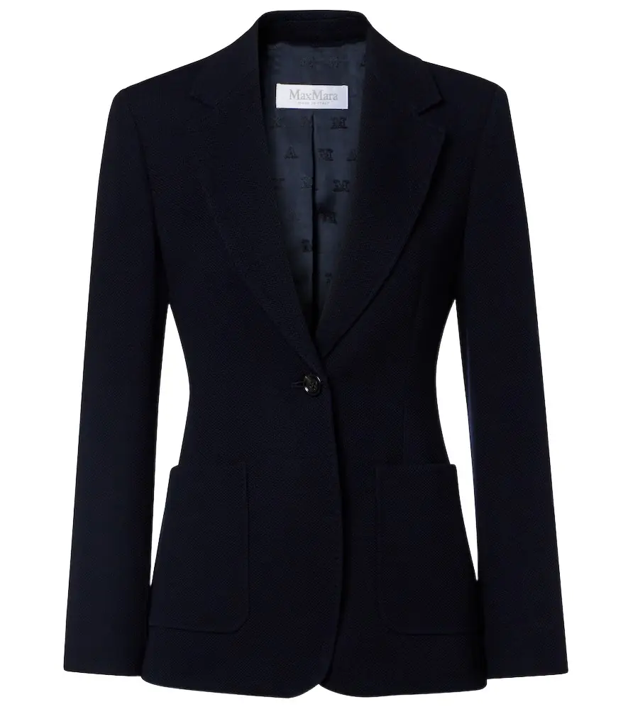 Max Mara Utilita virgin wool jersey blazer