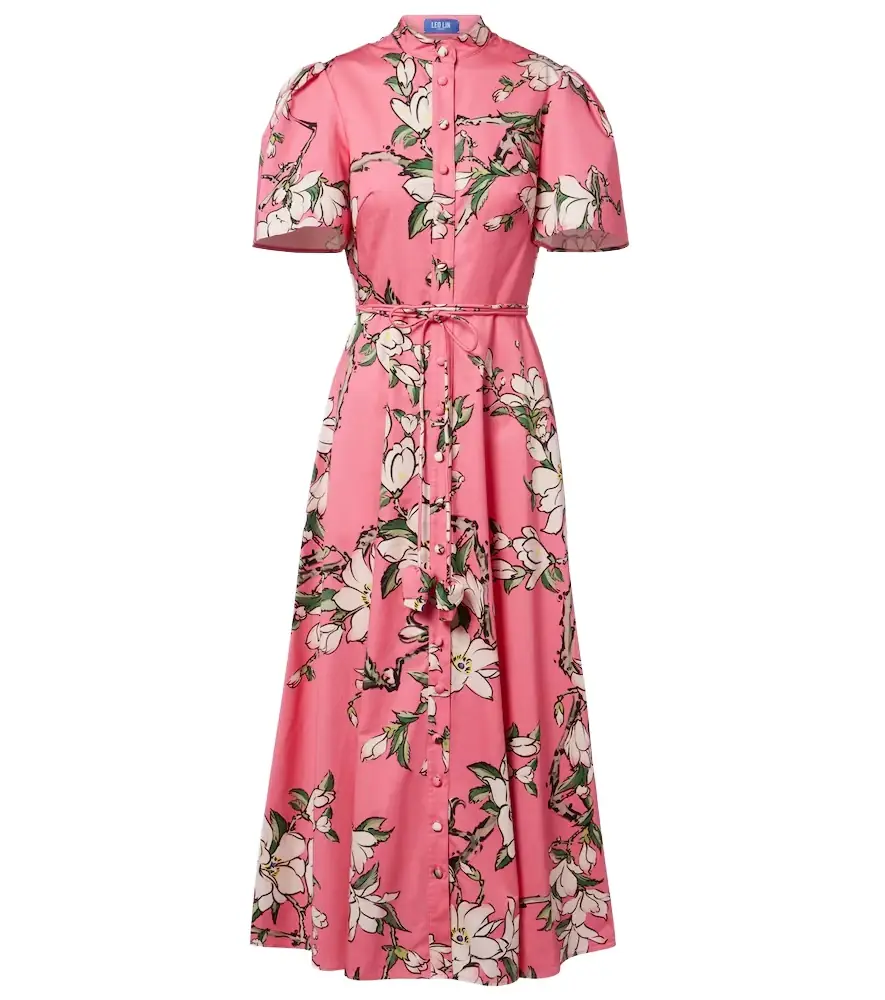 Leo Lin Bianca floral cotton shirt dress