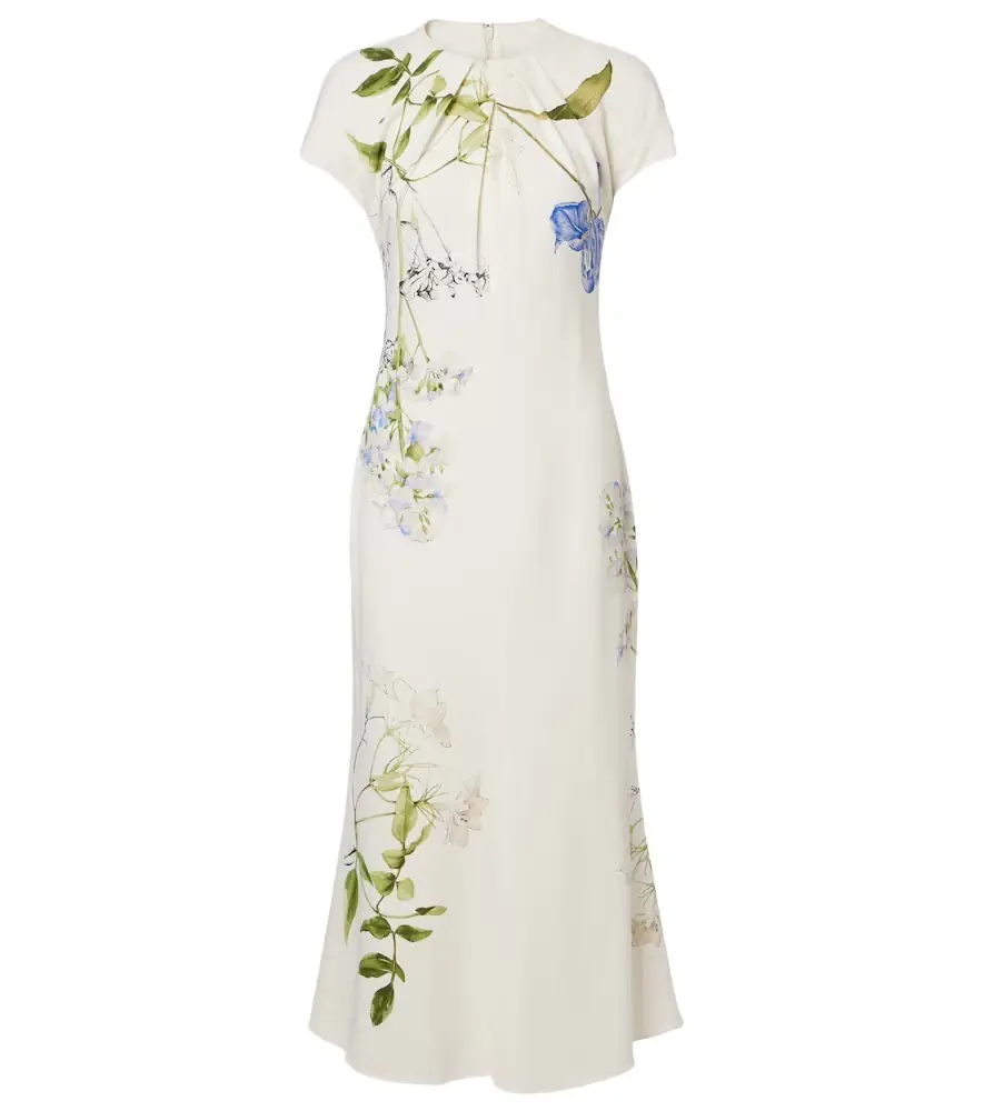 Monique Lhuillier Floral midi dress