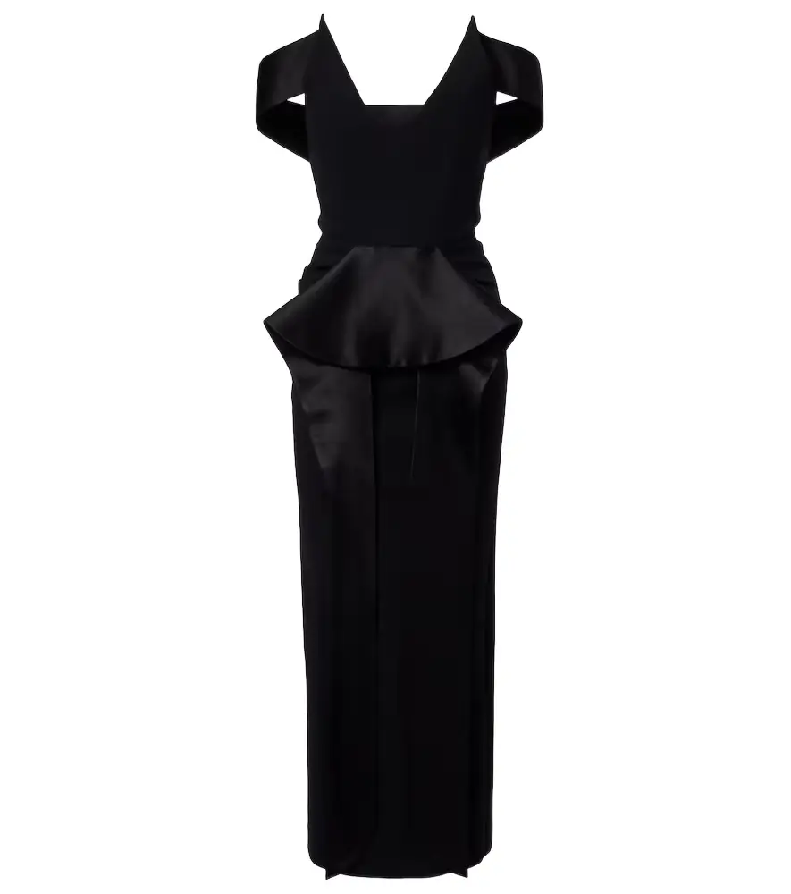 Maticevski Barrier off-shoulder satin midi dress