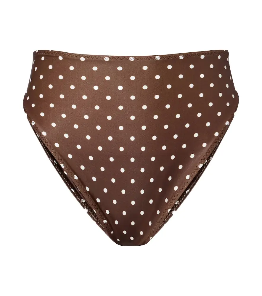 Same Polka-dot high-rise bikini bottoms