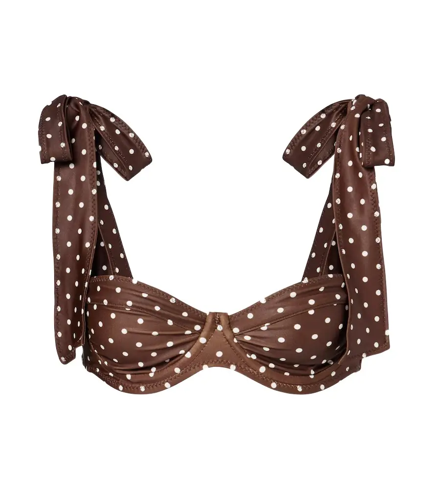 Same Lady polka-dot bikini top