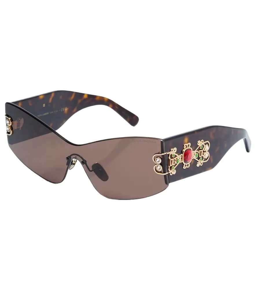 Dolce & Gabbana Embellished rectangular sunglasses