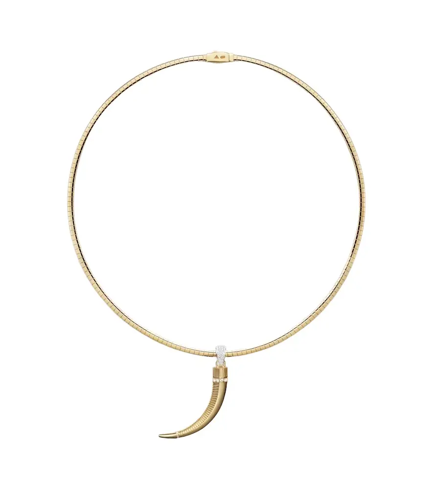 FoundRae 18kt gold necklace with diamonds