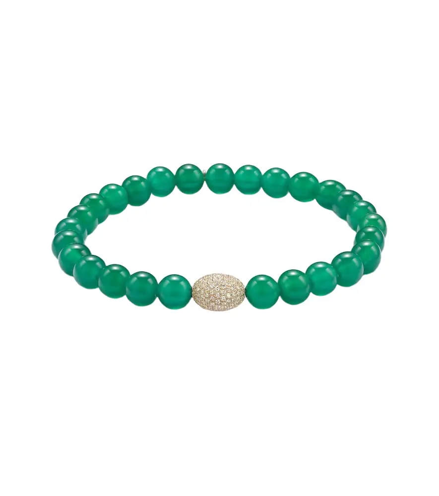 Sydney Evan 14kt gold bracelet with onyx and diamonds