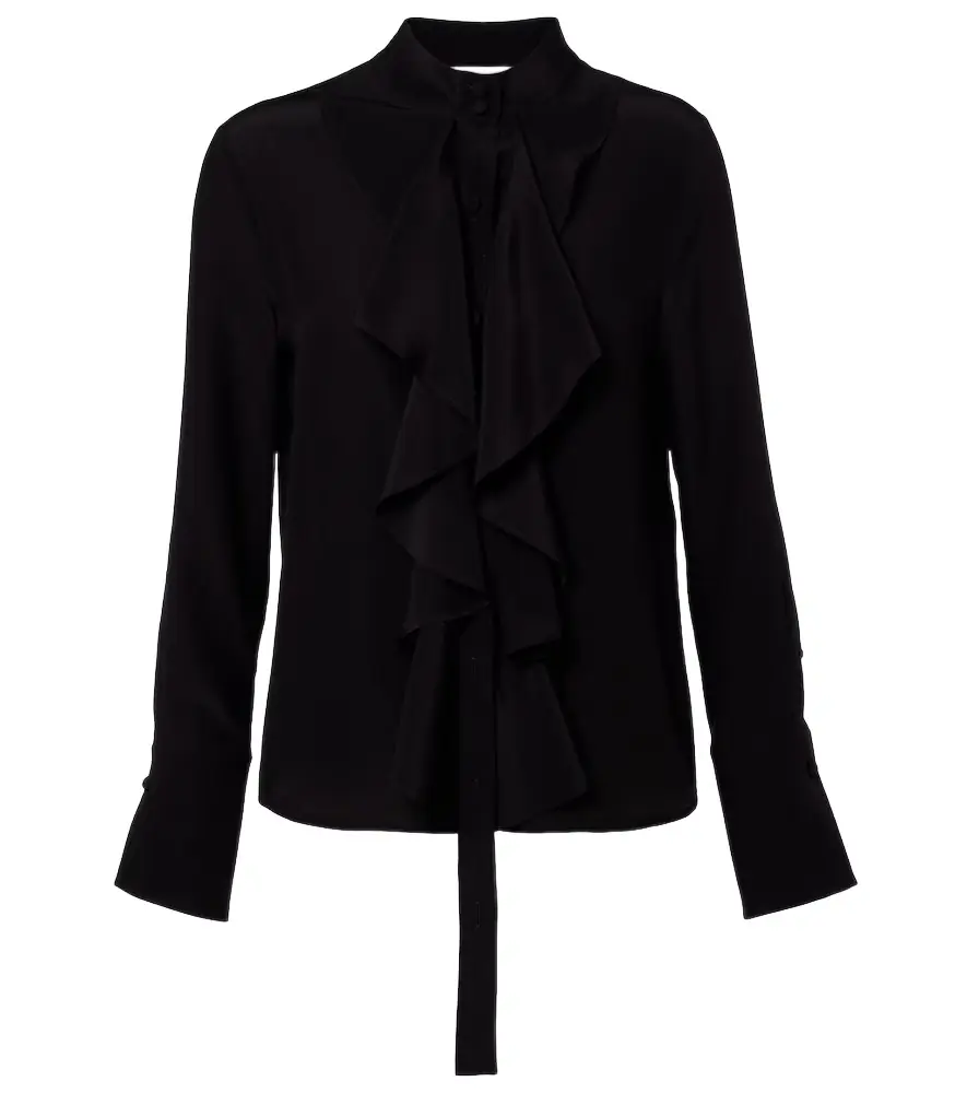 McQueen Ruffled silk blouse