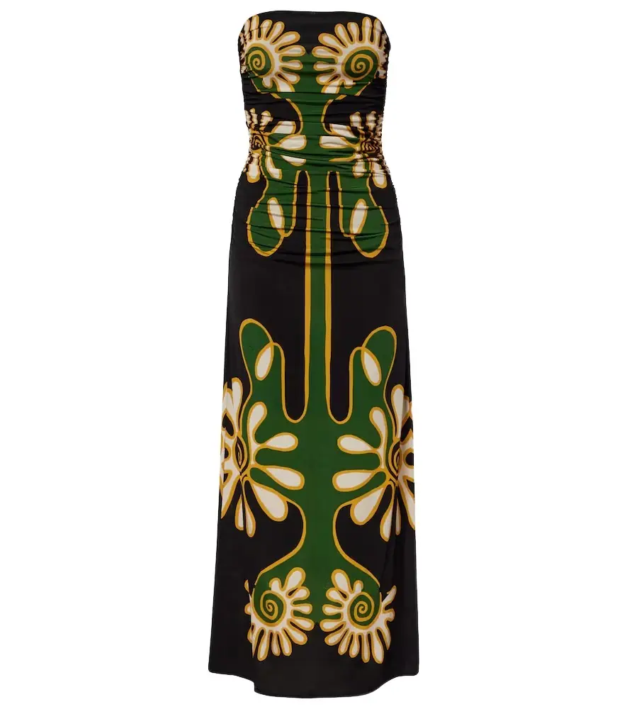 Cala de la Cruz Daphne printed jersey maxi dress