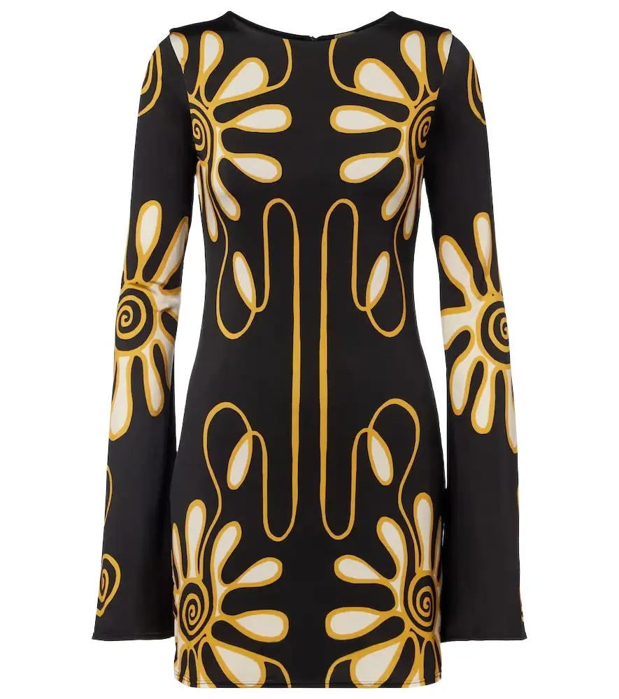 Cala de la Cruz Maisha printed jersey minidress