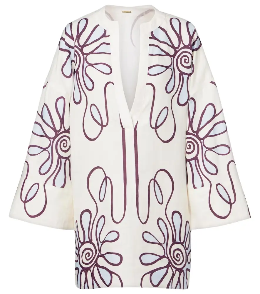 Cala de la Cruz Siena printed linen tunic