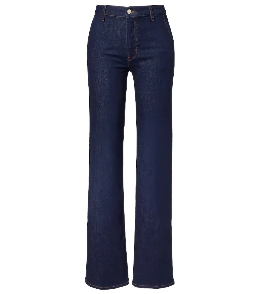 Frame High-rise straight jeans