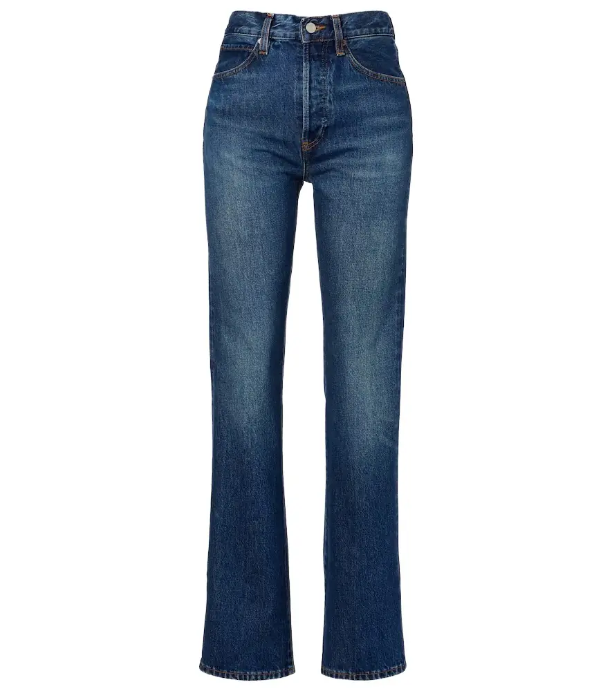 Frame Vertical high-rise straight jeans