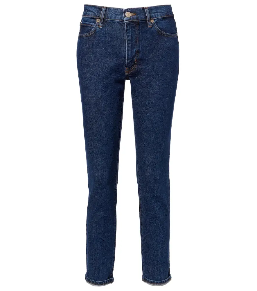 Frame Borrowed cropped straight jeans