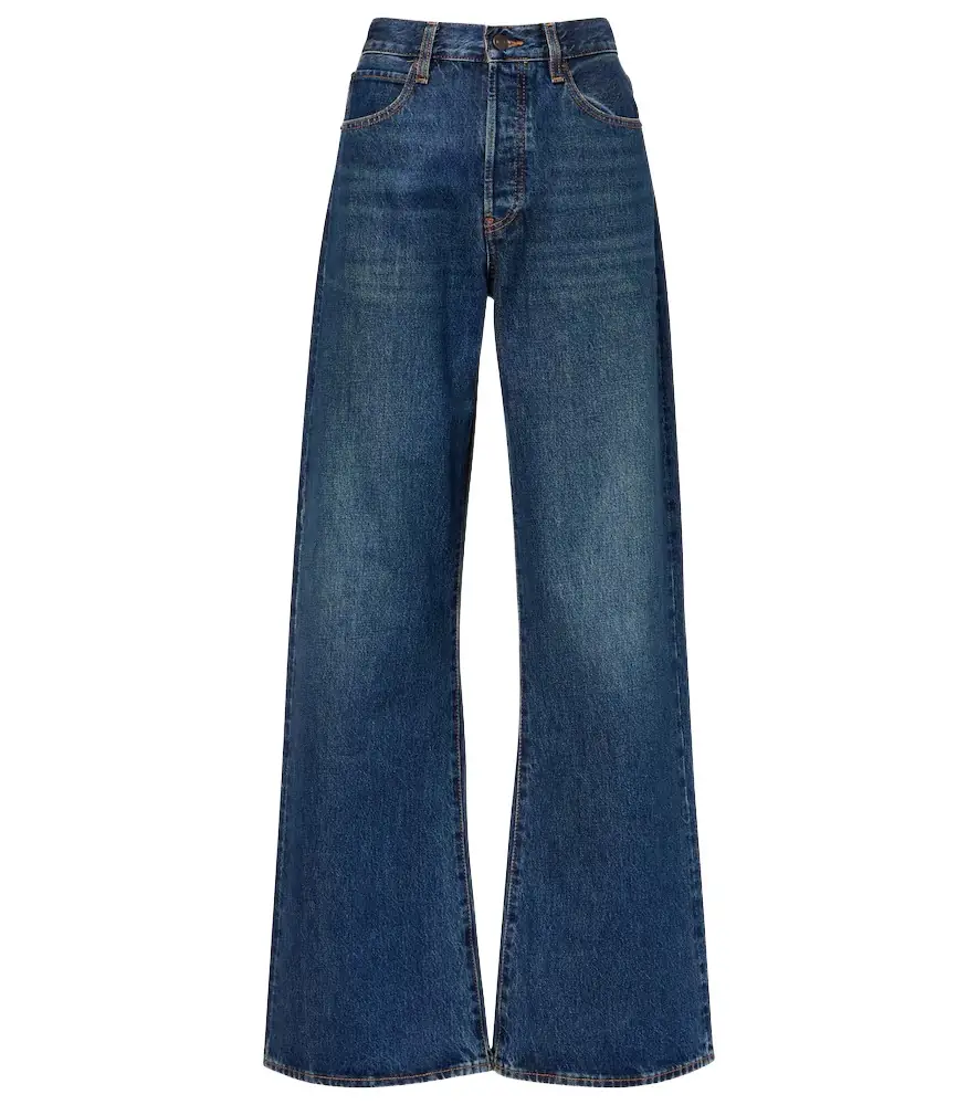 Frame Loose low-rise wide-leg jeans