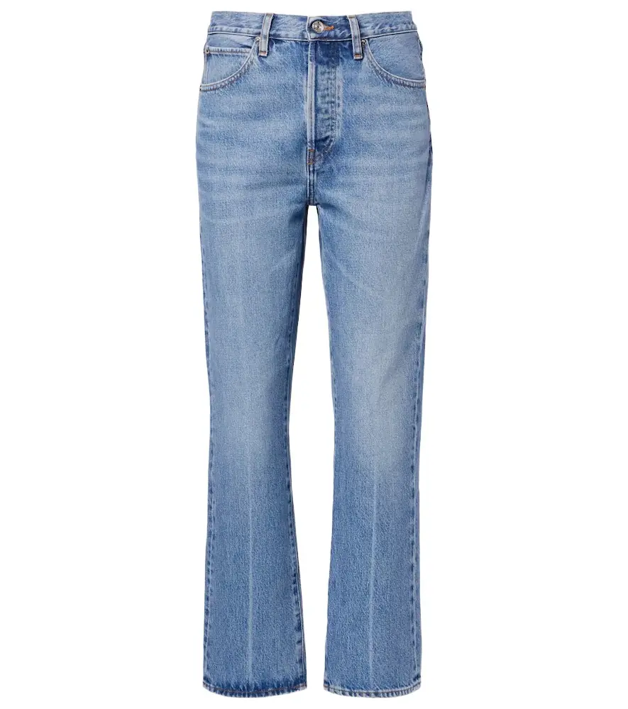 Frame Vertical Crop straight jeans