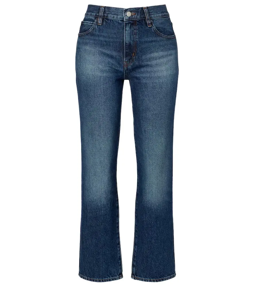 Frame Hang high-rise straight jeans