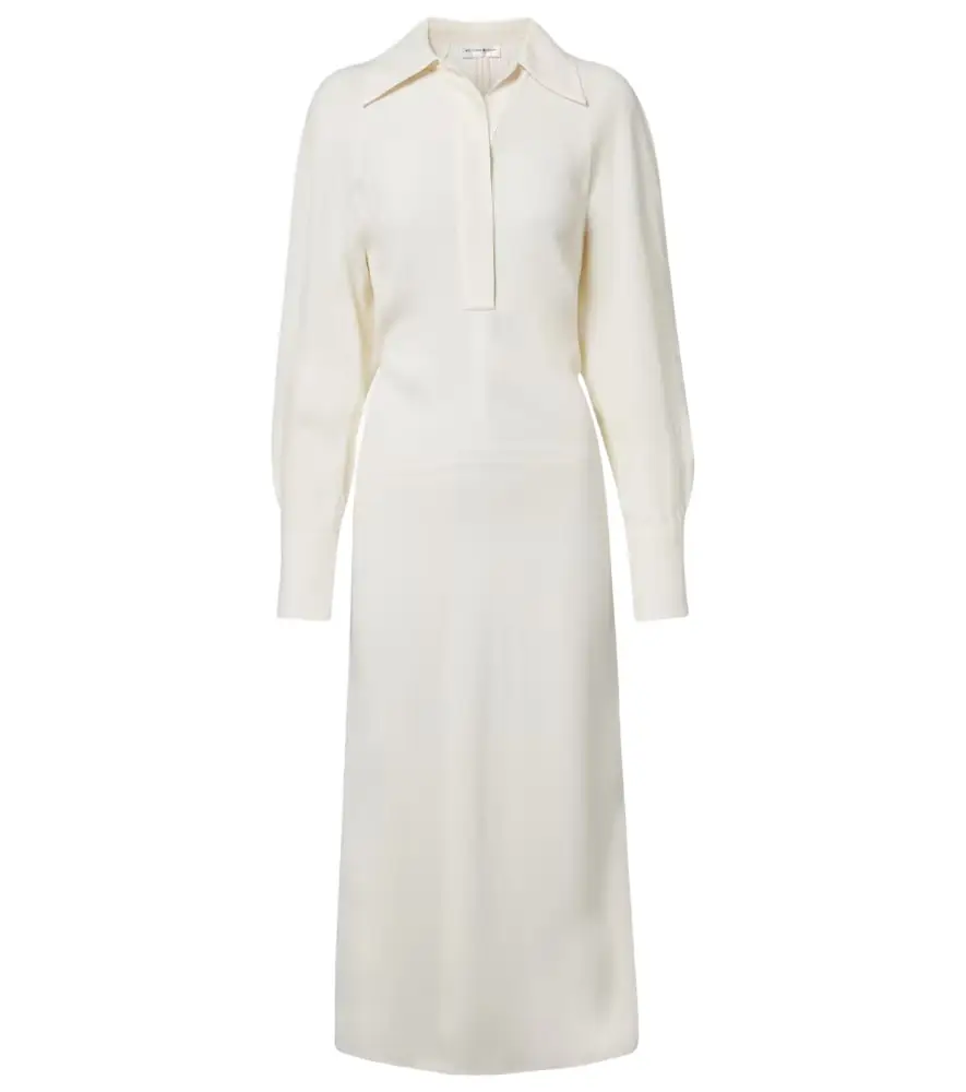 Victoria Beckham Asymmetric cady midi dress