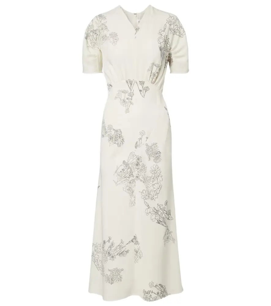Victoria Beckham Floral midi dress