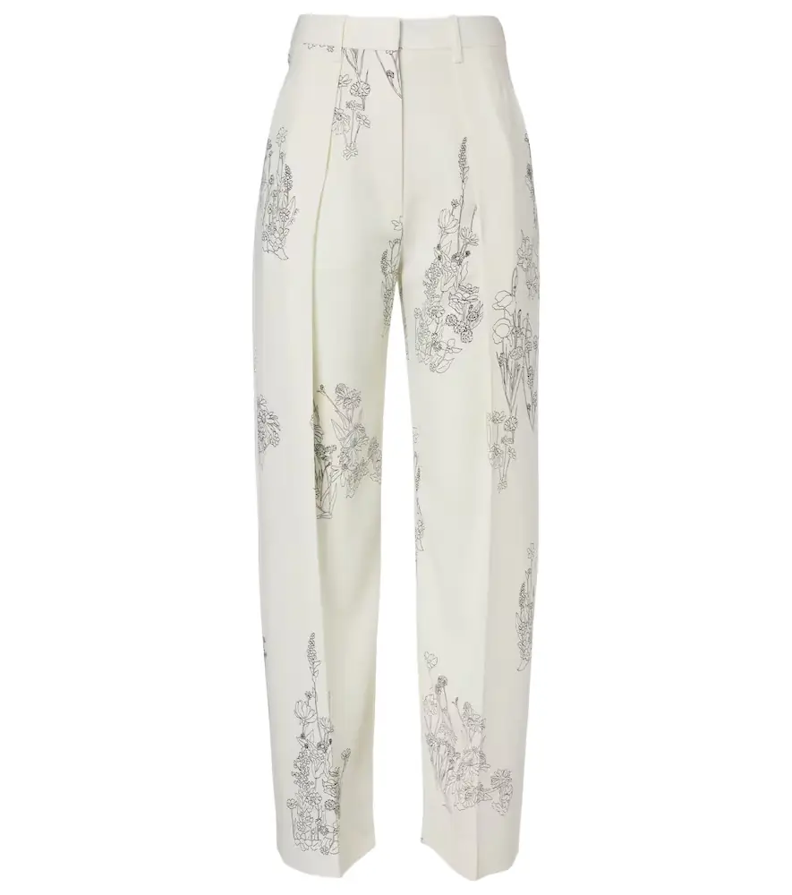 Victoria Beckham Floral wide-leg pants