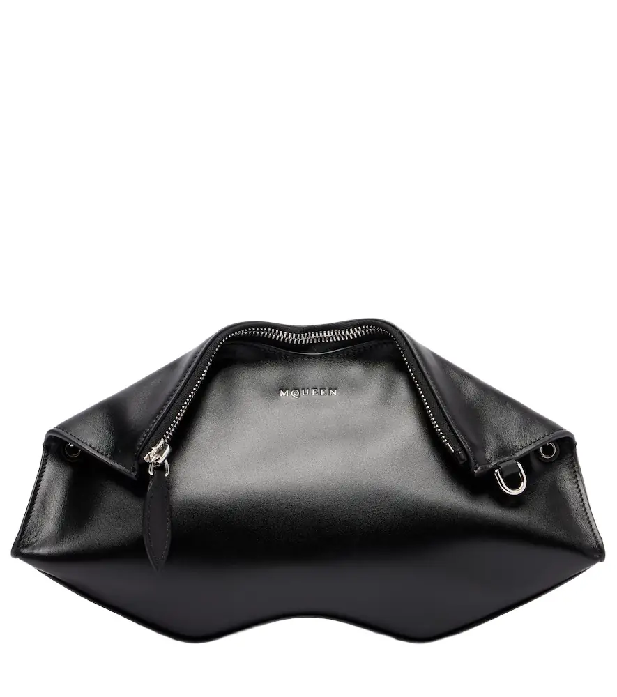 McQueen Manta Small leather clutch
