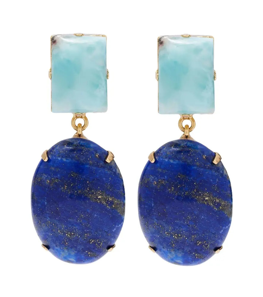 Jennifer Behr Xiomara gold-plated drop earrings