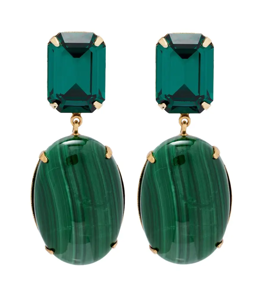 Jennifer Behr Xiomara 18kt gold-plated drop earrings