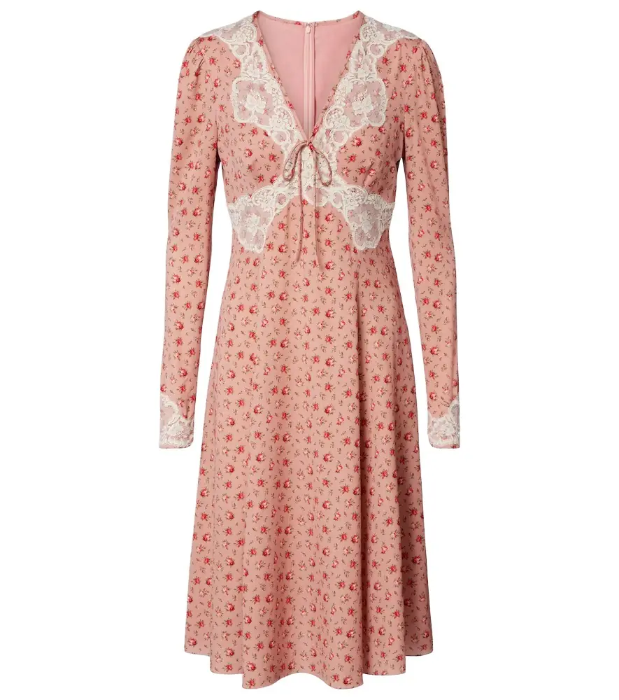 Dolce & Gabbana Floral silk-blend midi dress