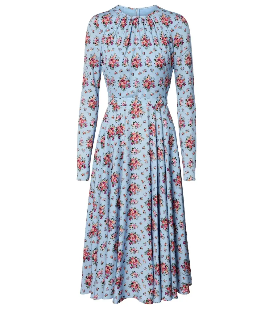 Dolce & Gabbana Floral silk-blend midi dress