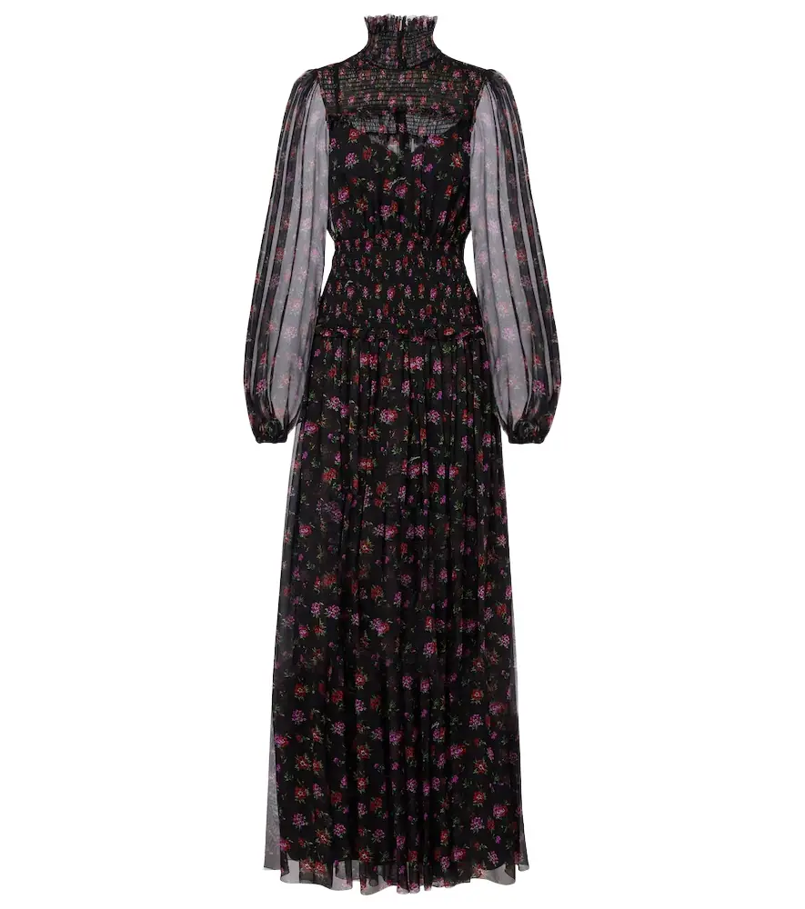 Dolce & Gabbana Floral silk chiffon maxi dress