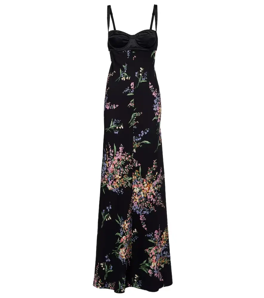 Dolce & Gabbana Floral silk-blend charmeuse maxi dress