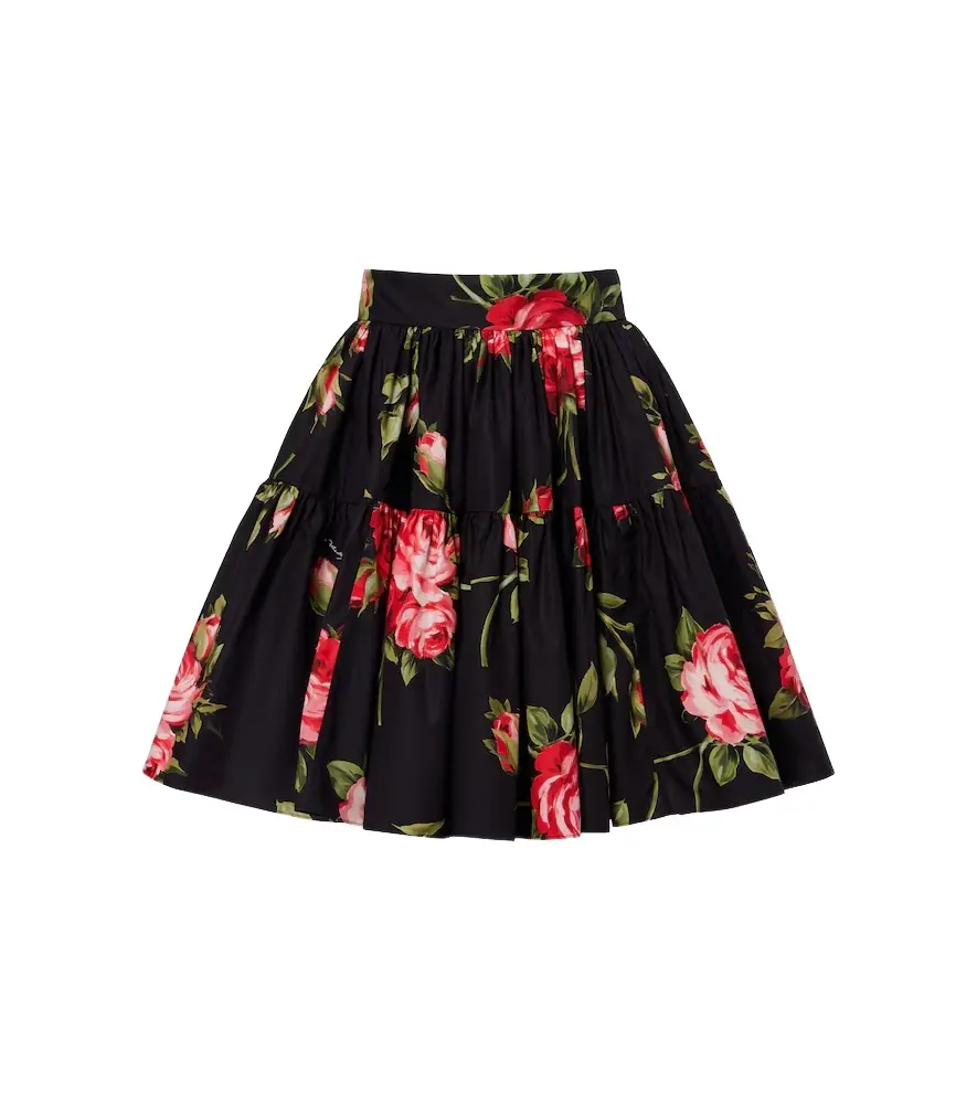 Dolce & Gabbana Floral cotton miniskirt