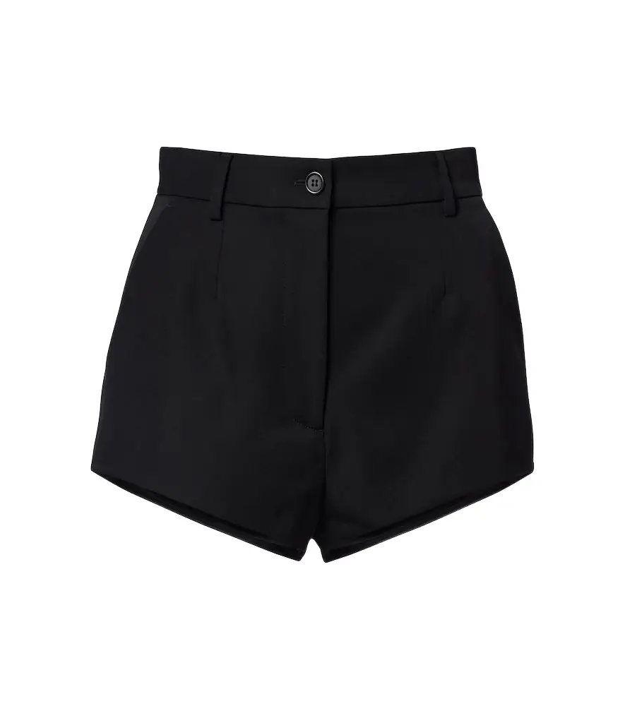 Dolce & Gabbana Virgin wool gabardine micro shorts