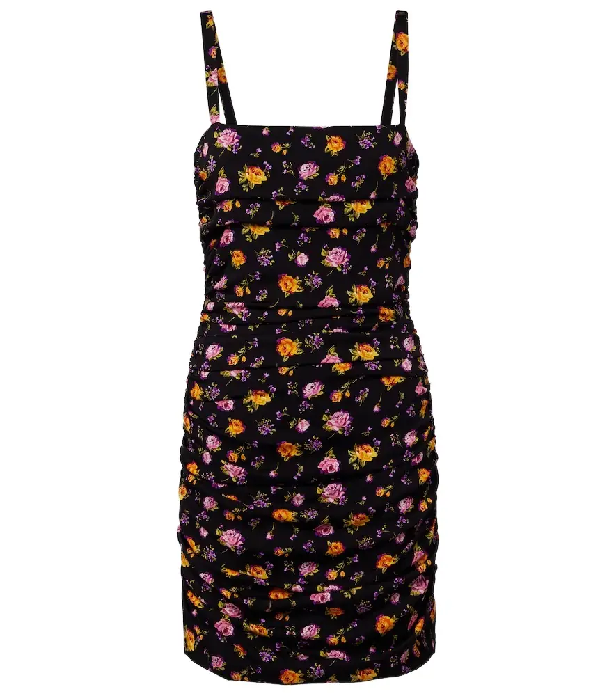 Dolce & Gabbana Floral silk-blend charmeuse minidress