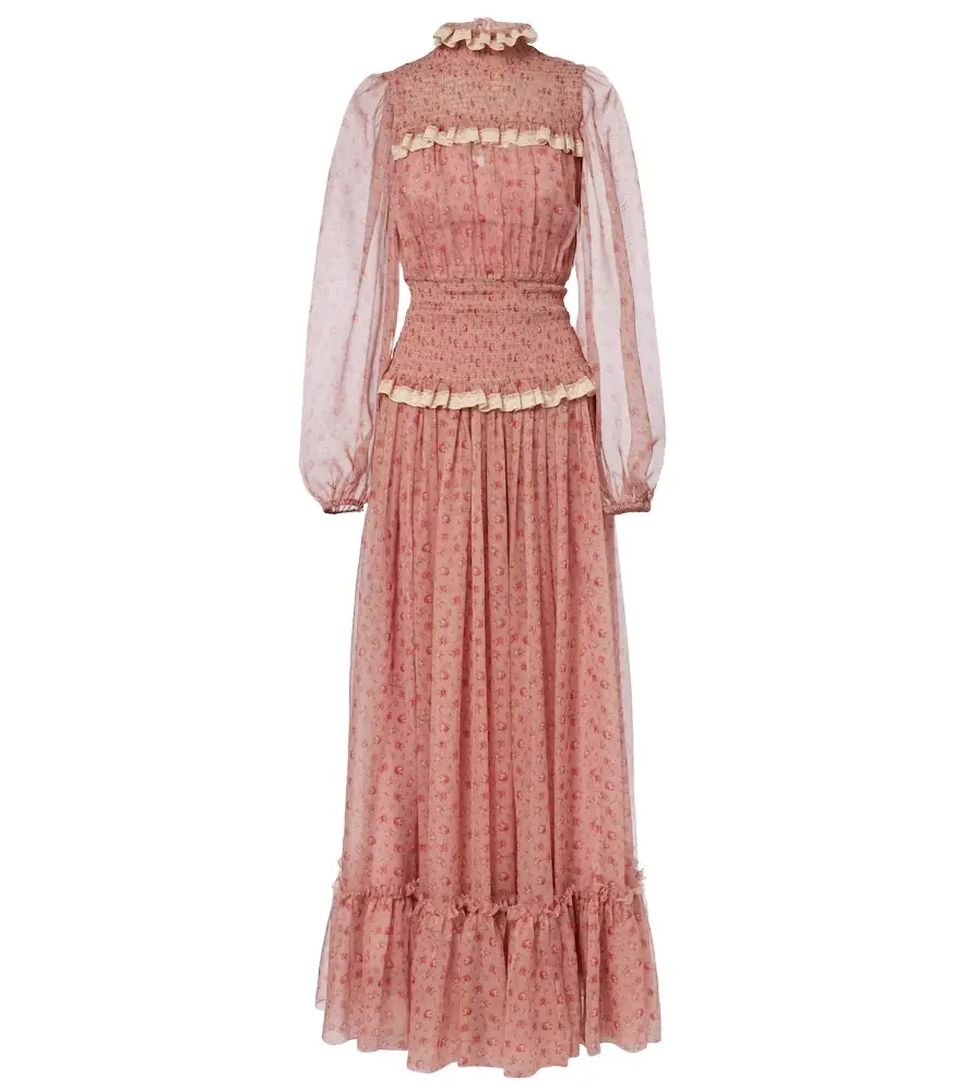 Dolce & Gabbana Floral silk and cotton chiffon gown