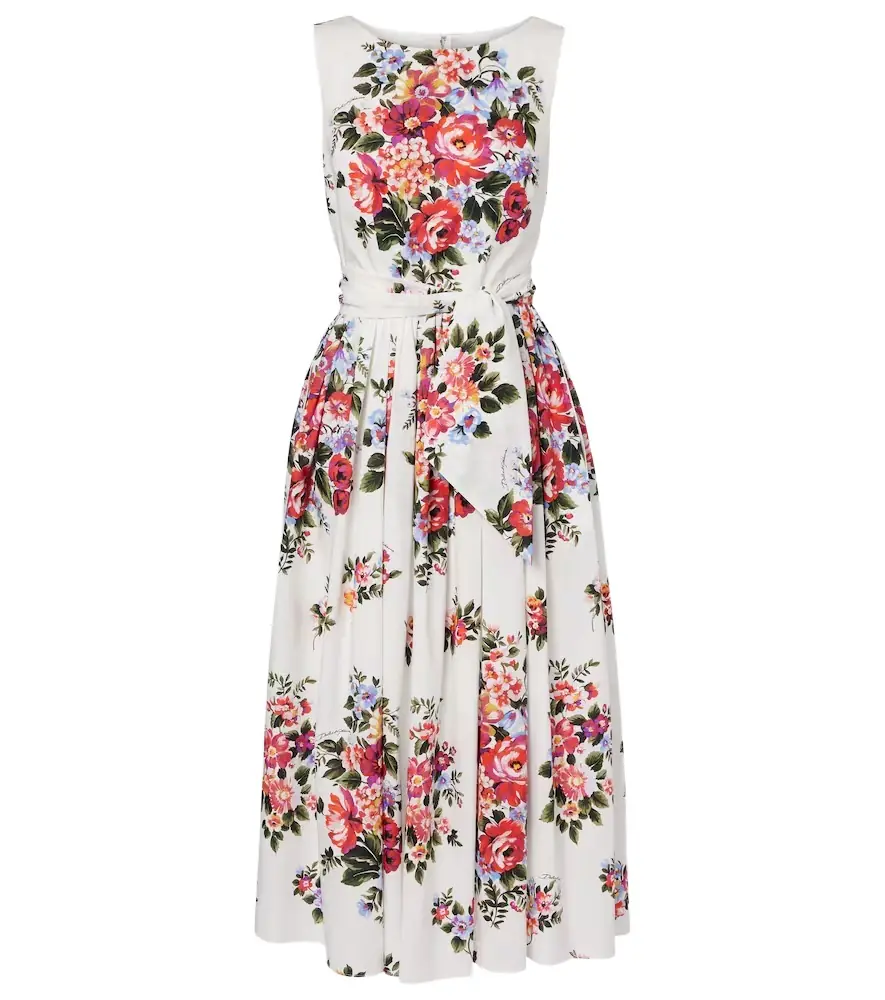 Dolce & Gabbana Floral cotton midi dress