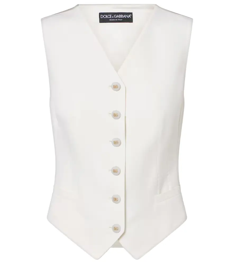 Dolce & Gabbana Wool and silk-blend vest