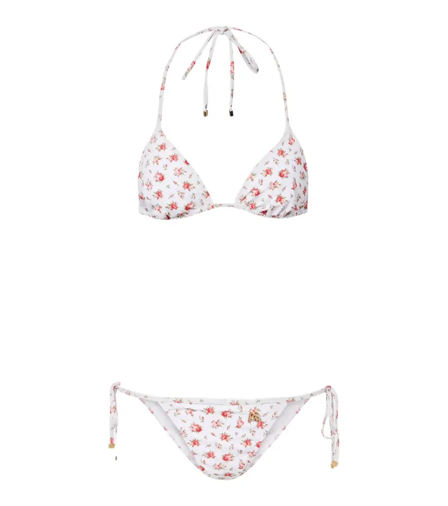 Dolce & Gabbana Floral triangle bikini