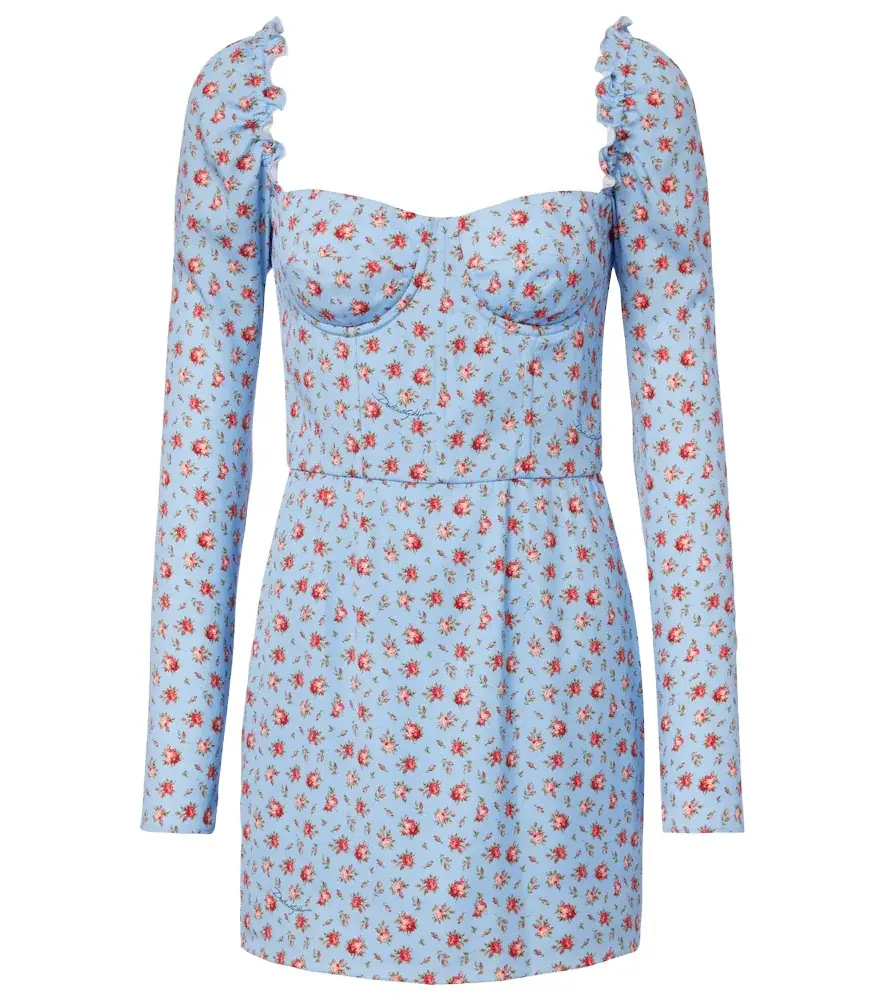 Dolce & Gabbana Floral silk-blend minidress