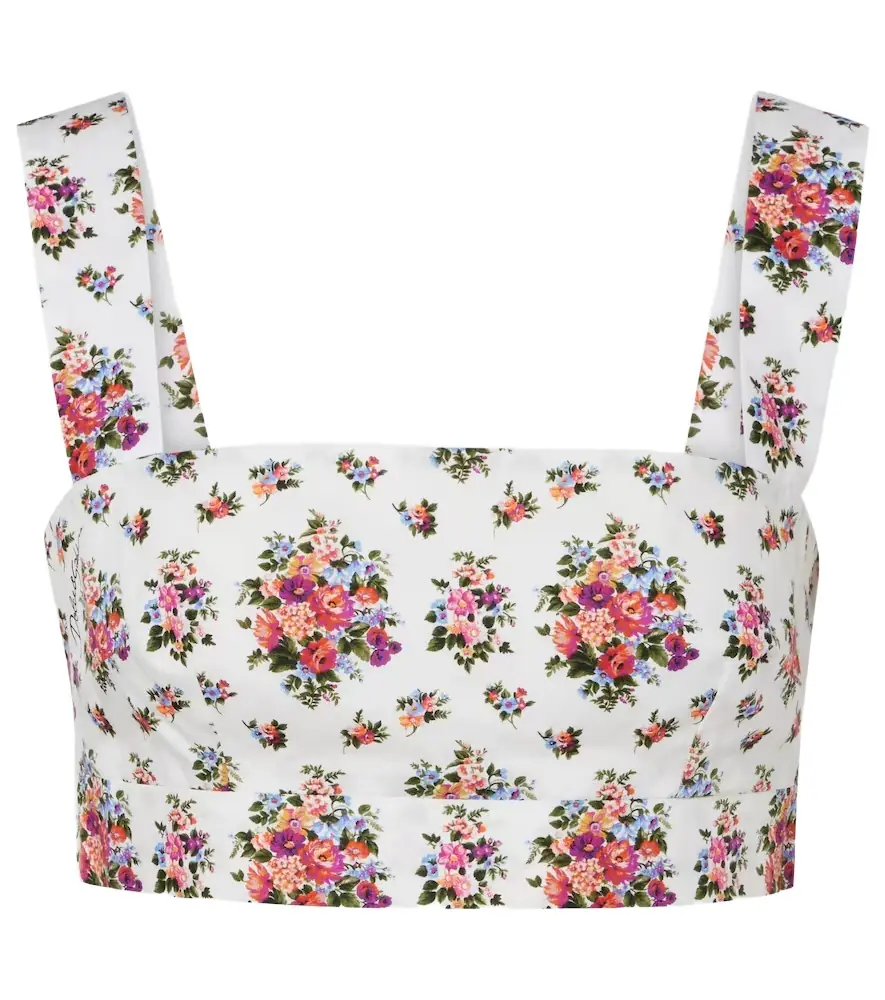 Dolce & Gabbana Floral cotton crop top