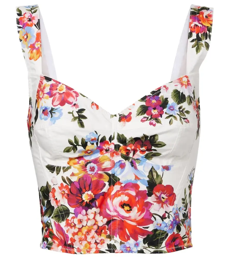 Dolce & Gabbana Floral cotton-blend top