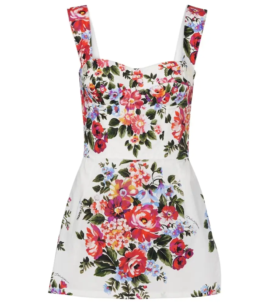 Dolce & Gabbana Floral cotton minidress